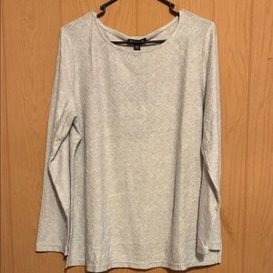 Talbots Cream Long Sleeve Top